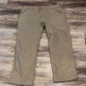 Coleman Men's fleece lined Khaki Chinos 38 x 32